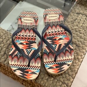 Havaianas Multicolor Tribal Flip Flops